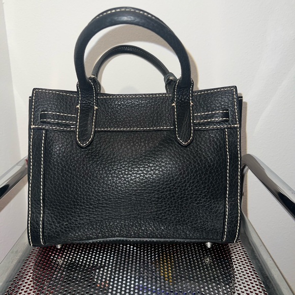 Dooney & Bourke Black Pebbled Leather Satchel - Picture 2 of 8